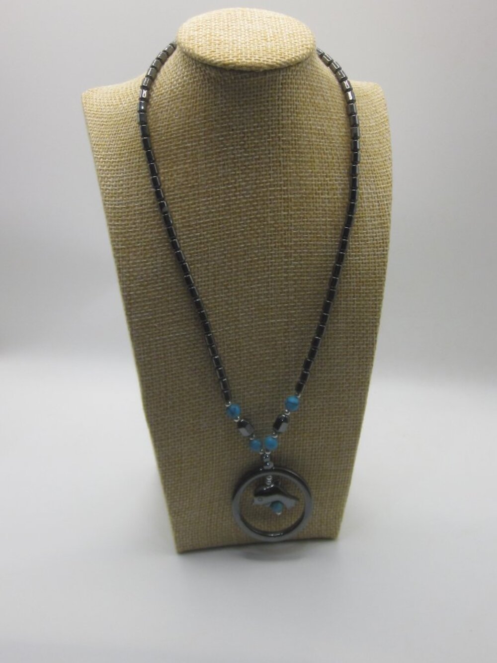 Hematite Dolphin Necklace